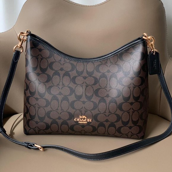 Coach Handbags - Brown Shoulder Bag In Signature Canvas